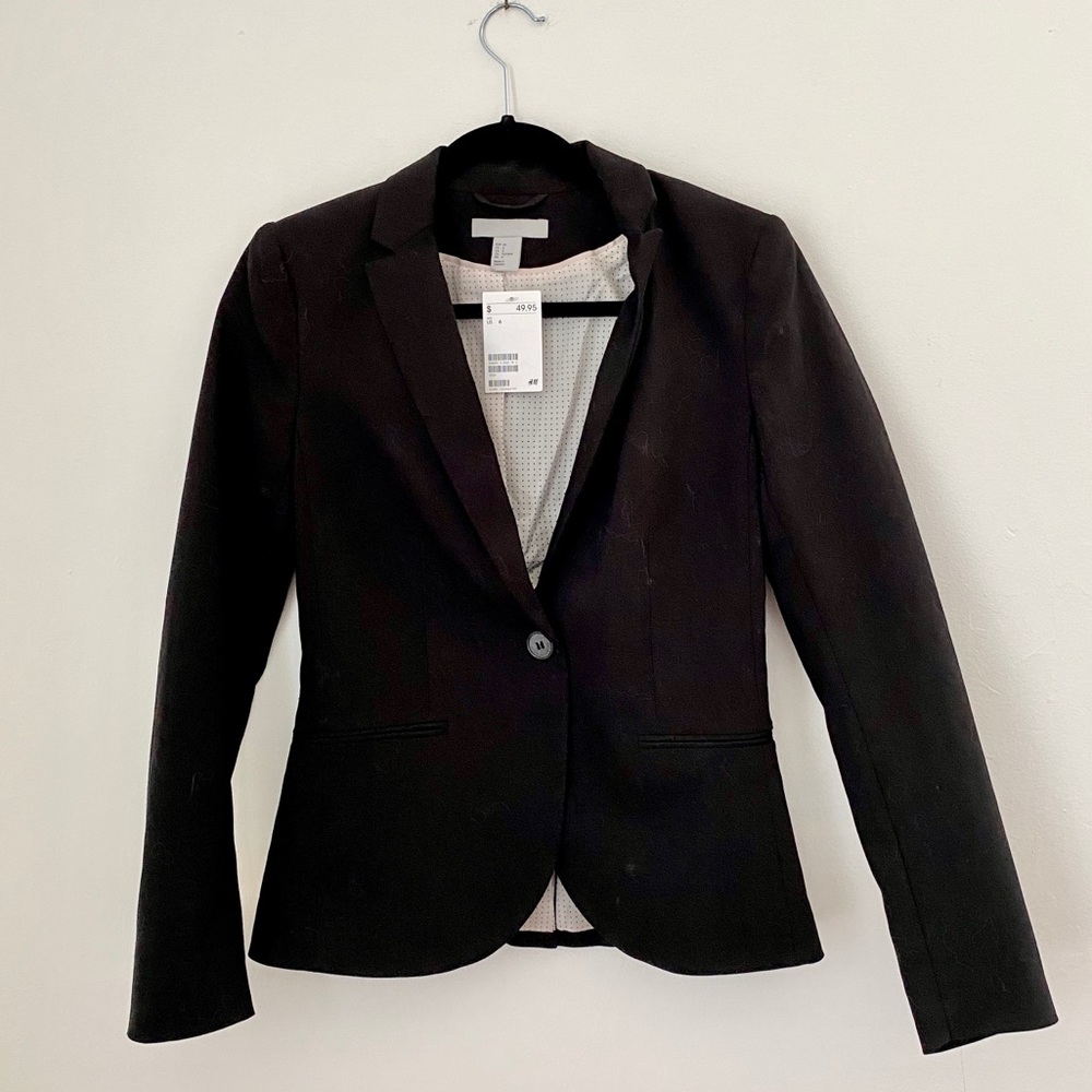 NWOT - H&M Blazer With Polka Dot Liner